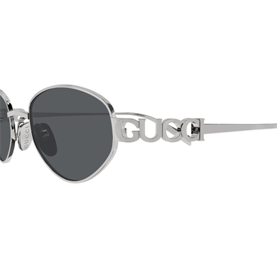 Gucci GG 1935S 001 47 Kadın Oval Gümüş Metal Güneş Gözlüğü