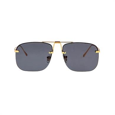Hermossa Hm 1581 C1 59 Erkek Gold Metal Dikdörtgen Güneş Gözlüğü