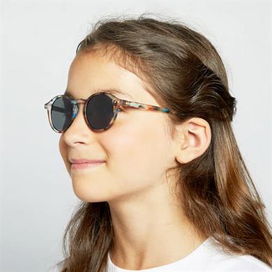 İzipizi Sun Junior #D Blue Tortoise 5-10 Yaş Çocuk 40 Ekartman Kırçıllı Kahverengi Mavi Güneş Gözlüğü
