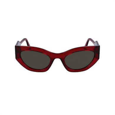 Karl Lagerfeld KL 6122S 540 52 Kadın Cat Eye Şeffaf Kırmızı Kemik Güneş Gözlüğü