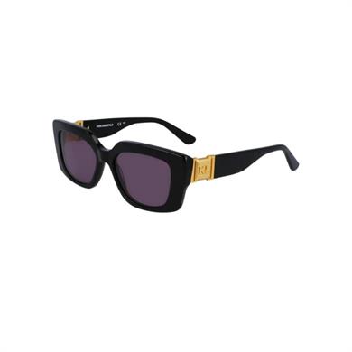 Karl Lagerfeld KL6125S 001 52 Kadın Dikdörtgen Siyah Kemik Güneş Gözlüğü