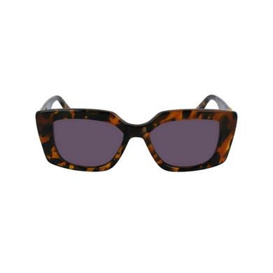 Karl Lagerfeld KL 6125S 234 52 Kadın Dikdörtgen Kırçıllı Kahverengi Kemik Güneş Gözlüğü