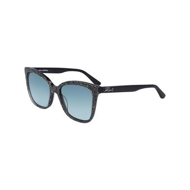 Karl Lagerfeld KL 988S 002 54 Kadın Cat Eye Parıltılı Siyah Kemik Güneş Gözlüğü