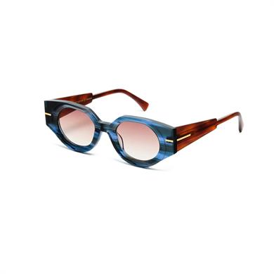 Kilian Sincero C3 46 Unisex Oval Mavi Desenli Kemik Güneş Gözlüğü