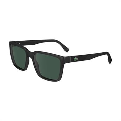 Lacoste L 6011S 001 56 Unisex Dikdörtgen Parlak Siyah Kemik Güneş Gözlüğü