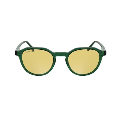 Lacoste L 6052S 301 51 Unisex Oval Şeffaf Yeşil Kemik Güneş Gözlüğü