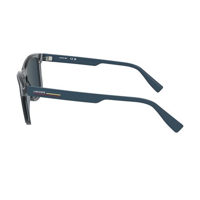 Lacoste L 6054S 035 55 Unisex Dikdörtgen Şeffaf Gri Kemik Güneş Gözlüğü
