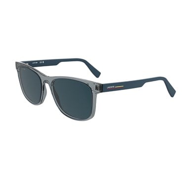 Lacoste L 6054S 035 55 Unisex Dikdörtgen Şeffaf Gri Kemik Güneş Gözlüğü