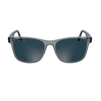 Lacoste L 6054S 035 55 Unisex Dikdörtgen Şeffaf Gri Kemik Güneş Gözlüğü
