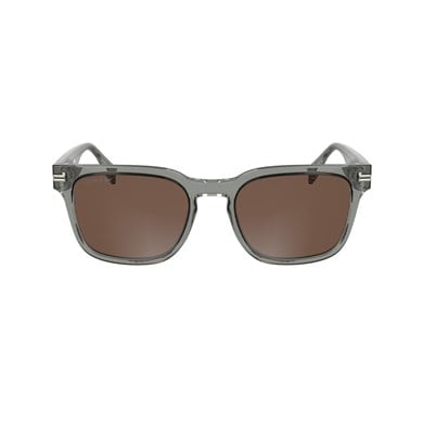 Lacoste L 6065S 038 54 Unisex Kare Şeffaf Gri Kemik Güneş Gözlüğü