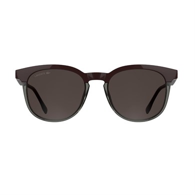 Lacoste L 6073S 601 52 Unisex Oval Bordo Şeffaf Gri Çok Renkli Kemik Güneş Gözlüğü