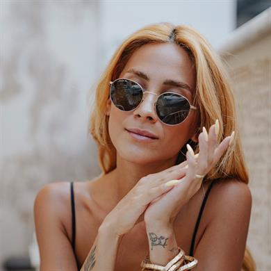 Lacoste L 202S 757 50 Unisex Yuvarlak Gold Metal Güneş Gözlüğü