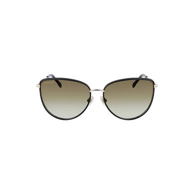 Lacoste L 230S 002 59 Kadın Cat Eye Siyah Metal Güneş Gözlüğü
