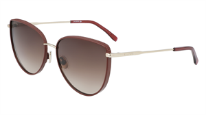 Lacoste L 230S 604 59 Kadın Cat Eye Bordo Metal Güneş Gözlüğü