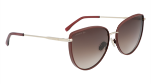 Lacoste L 230S 604 59 Kadın Cat Eye Bordo Metal Güneş Gözlüğü