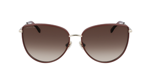 Lacoste L 230S 604 59 Kadın Cat Eye Bordo Metal Güneş Gözlüğü