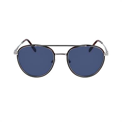 Lacoste L 258S 045 53 Unisex Oval Gümüş Metal Güneş Gözlüğü