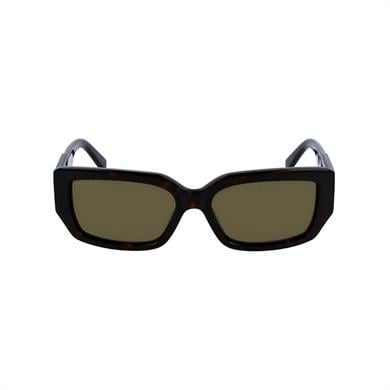 Lacoste L 6021S 214 55 Kadın Dikdörtgen Kırçıllı Kahverengi Kemik Güneş Gözlüğü