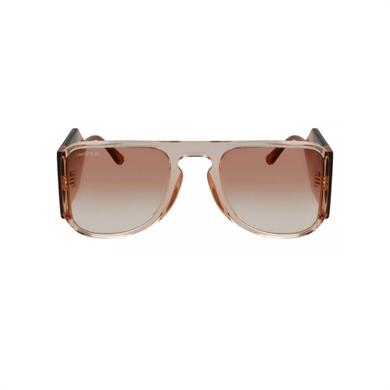 Lacoste L6064S 210 55 Unisex Kare Şeffaf Kahverengi Kemik Güneş Gözlüğü