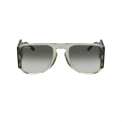 Lacoste L6064S 315 55 Unisex Kare Şeffaf Yeşil Kemik Güneş Gözlüğü
