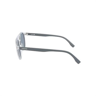Lacoste L 881S 057 52 Unisex Yuvarlak Şeffaf Gri Kemik Güneş Gözlüğü