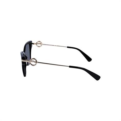 Longchamp LO737S-001 52 Kadın Dikdörtgen Siyah Kemik Güneş Gözlüğü