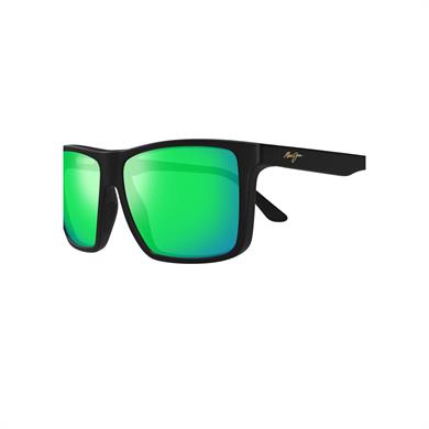 Maui Jim 610 02A 59 Polarize Aynalı Unisex Kare Siyah Kemik Güneş Gözlüğü