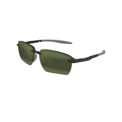 Maui Jim MJ 0337SA 00102 60 Erkek Polarize Dikdörtgen Siyah Kemik Güneş Gözlüğü