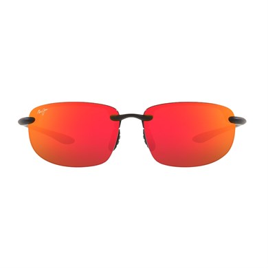 Maui Jim MJ 0407SA 0022M 64 Unisex Polarize Oval Siyah Aynalı Kemik Güneş Gözlüğü