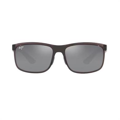 Maui Jim MJ 0449S 001 11 58 Polarize Unisex Dikdörtgen Şeffaf Gri Kemik Güneş Gözlüğü