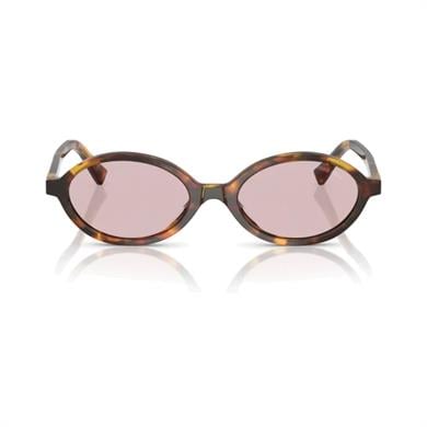 MIU MIU 04ZS 14L4I0 50 Kadın Oval Kırçıllı Kahverengi Kemik Güneş Gözlüğü