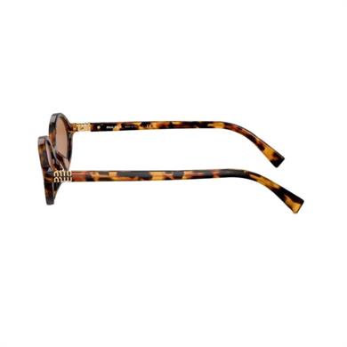 Miu Miu 04ZS 19P2Z1 50 Kadın Oval Kırçıllı Kahverengi Kemik Güneş Gözlüğü
