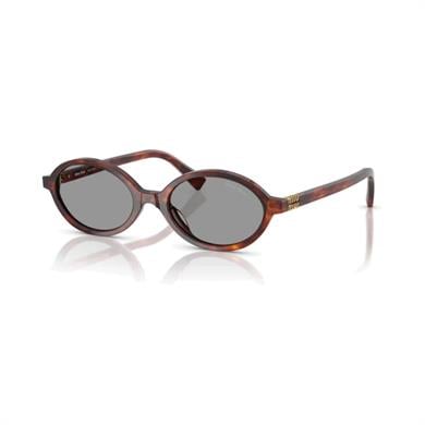 MIU MIU 04ZS 21C40O 50 Kadın Oval Kırçıllı Kahverengi Kemik Güneş Gözlüğü