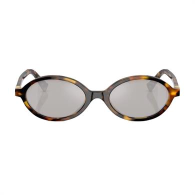 Miu Miu 04ZS VAU07F 50 Kadın Oval Kırçıllı Kahverengi Kemik Güneş Gözlüğü