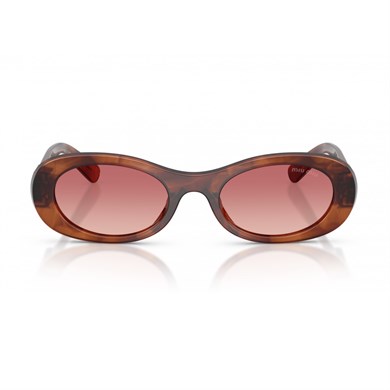 Miu Miu 06ZS 26E50U 50 Kadın Oval Kırçıllı Kahverengi Kemik Güneş Gözlüğü