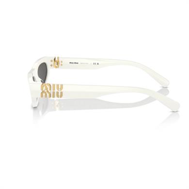 Miu Miu 07ZS 1425S0 56 Kadın Oval Beyaz Kemik Güneş Gözlüğü