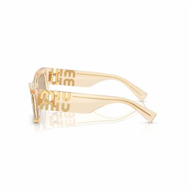 Miu Miu 09WS 11T40F 53 Kadın Cat Eye Şeffaf Sarı Kemik Güneş Gözlüğü
