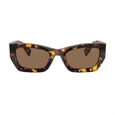 Miu Miu 09WS VAU06B 53 Kadın Cat Eye Kırçıllı Kahverengi Kemik Güneş Gözlüğü