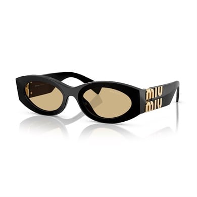 Miu Miu 11WS 16K10R 54 Kadın Oval Siyah Kemik Güneş Gözlüğü