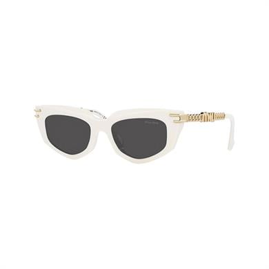 MIU MIU 12WS 1425S0 51 Kadın Cat Eye Beyaz Kemik Güneş Gözlüğü