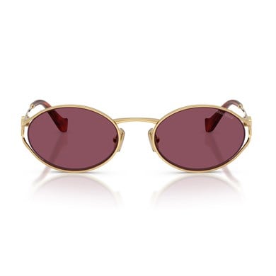 MIU MIU 52YS 5AK20Y 54 Kadın Oval Gold Metal Güneş Gözlüğü
