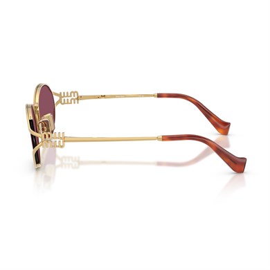 MIU MIU 52YS 5AK20Y 54 Kadın Oval Gold Metal Güneş Gözlüğü