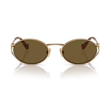 MIU MIU 52YS 7OE01T 54 Kadın Oval Bronz  Metal Güneş Gözlüğü