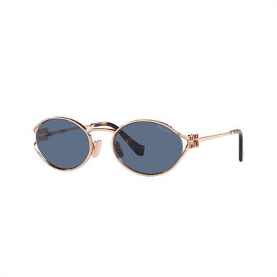 MIU MIU 52YS ZVF1V1 54 Kadın Oval Rose Gold Metal Güneş Gözlüğü