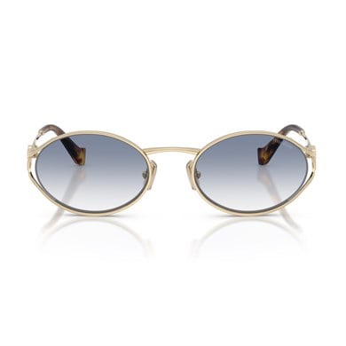 MIU MIU 52YS ZVN80O 54 Kadın Oval Gold Metal Güneş Gözlüğü