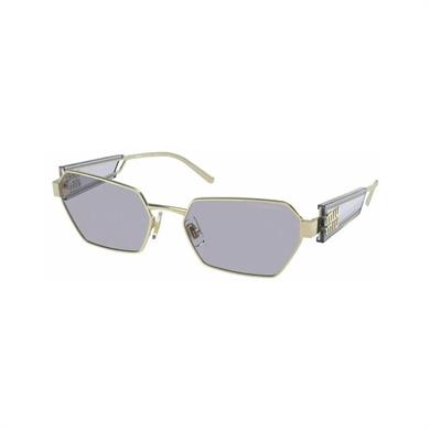 Miu Miu 53WS ZVN05S 58 Kadın Geometrik Gold Metal Güneş Gözlüğü