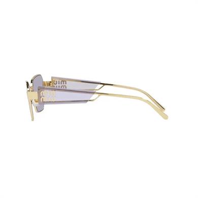 Miu Miu 53WS ZVN05S 58 Kadın Geometrik Gold Metal Güneş Gözlüğü