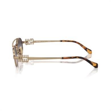 Miu Miu 54ZS 70E5D1 53 Kadın Oval Gold Metal Güneş Gözlüğü
