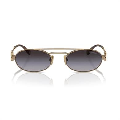 Miu Miu 54ZS 70E5D1 53 Kadın Oval Gold Metal Güneş Gözlüğü