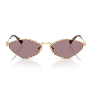 Miu Miu 56ZS 5AK20I 56 Kadın Geometrik Gold Metal Güneş Gözlüğü